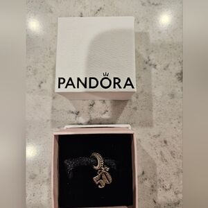 Pandora Gold and Black Charm Bracelet